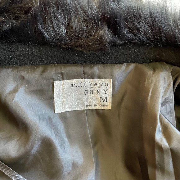 Women’s Ruff Hewn Grey Ombre Wool Coat size Medium - Picture 6 of 10